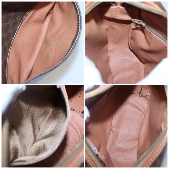 CELINE Macadam Canvas Shoulder Bag PVC Leather Brown Gold Auth 121703 - Picture 16 of 16